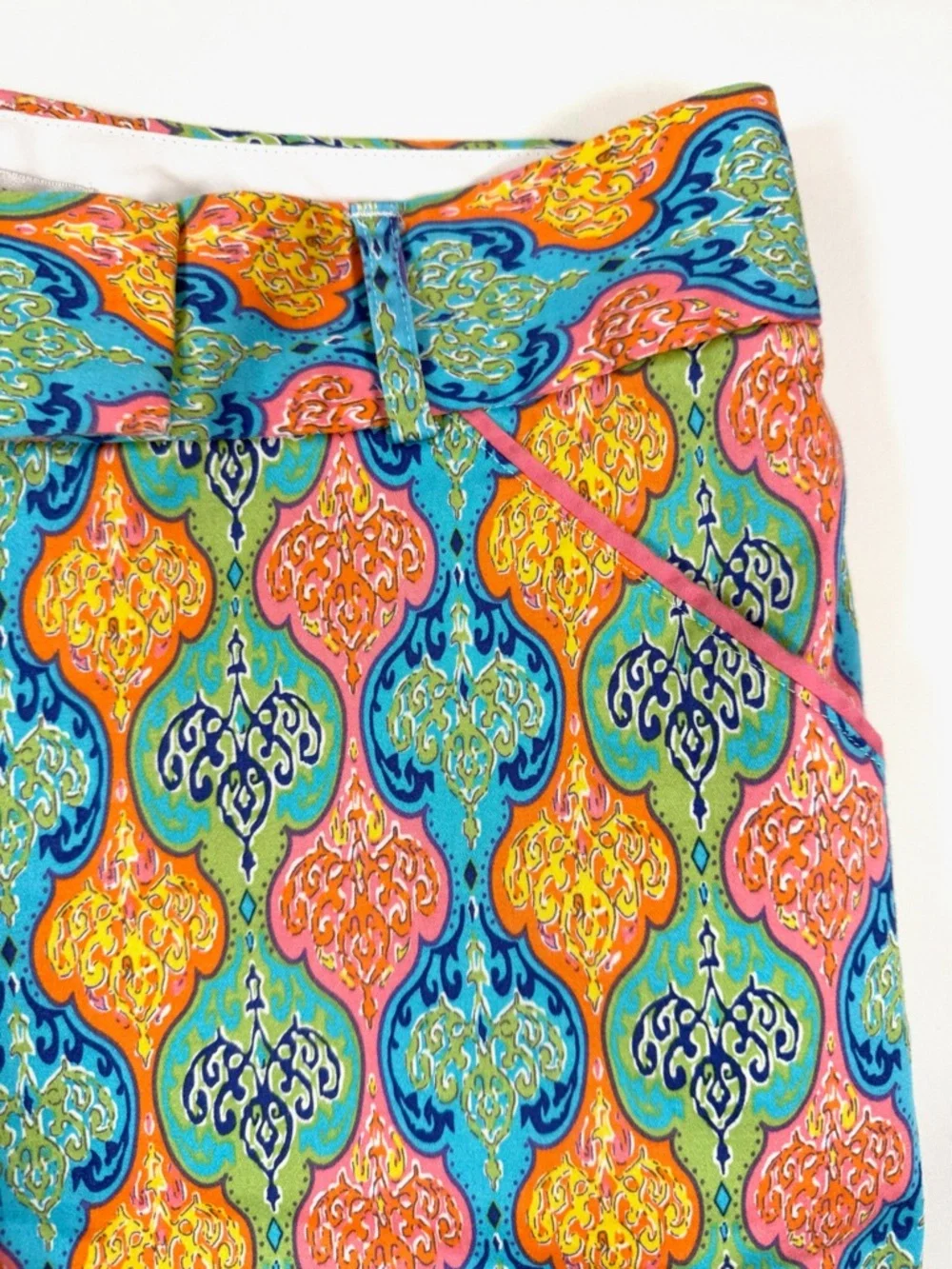 PETER MILLAR‎ Paisley Multicolor Bermuda Walking Golf Tennis Prep Shorts Boho 4
